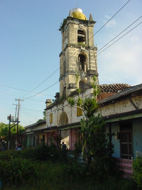 Álava sugar mill. Side view of the Slave Quarter Tower. CPPC Matanzas