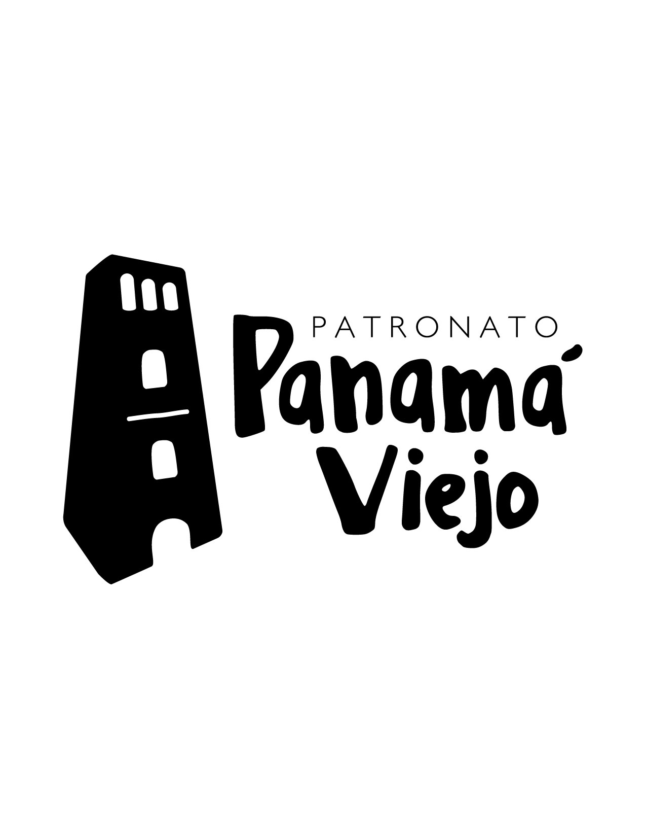 Casa de los Genoveses del Conjunto Monumental Histórico de Panamá la Vieja ,  Logo Patronato Panamá Viejo . Fotografía Yahaira Núñez Cortés