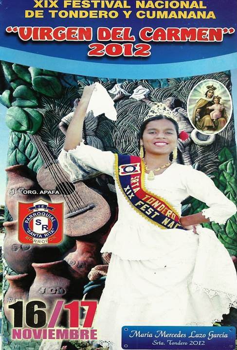 Cumanana. Afiche del “Festival de Tondero y Cumanana”, en el año 2012, organizado con motivo de la Virgen del Carmen, en el distrito de Morropón, Piura.. 