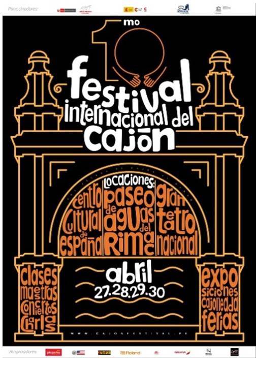 Cajón peruano. Festival Internacional del Cajón Peruano. En abril del 2017 se celebró la décima edición.. Fotografía aportada por Juan Carlos La Serna