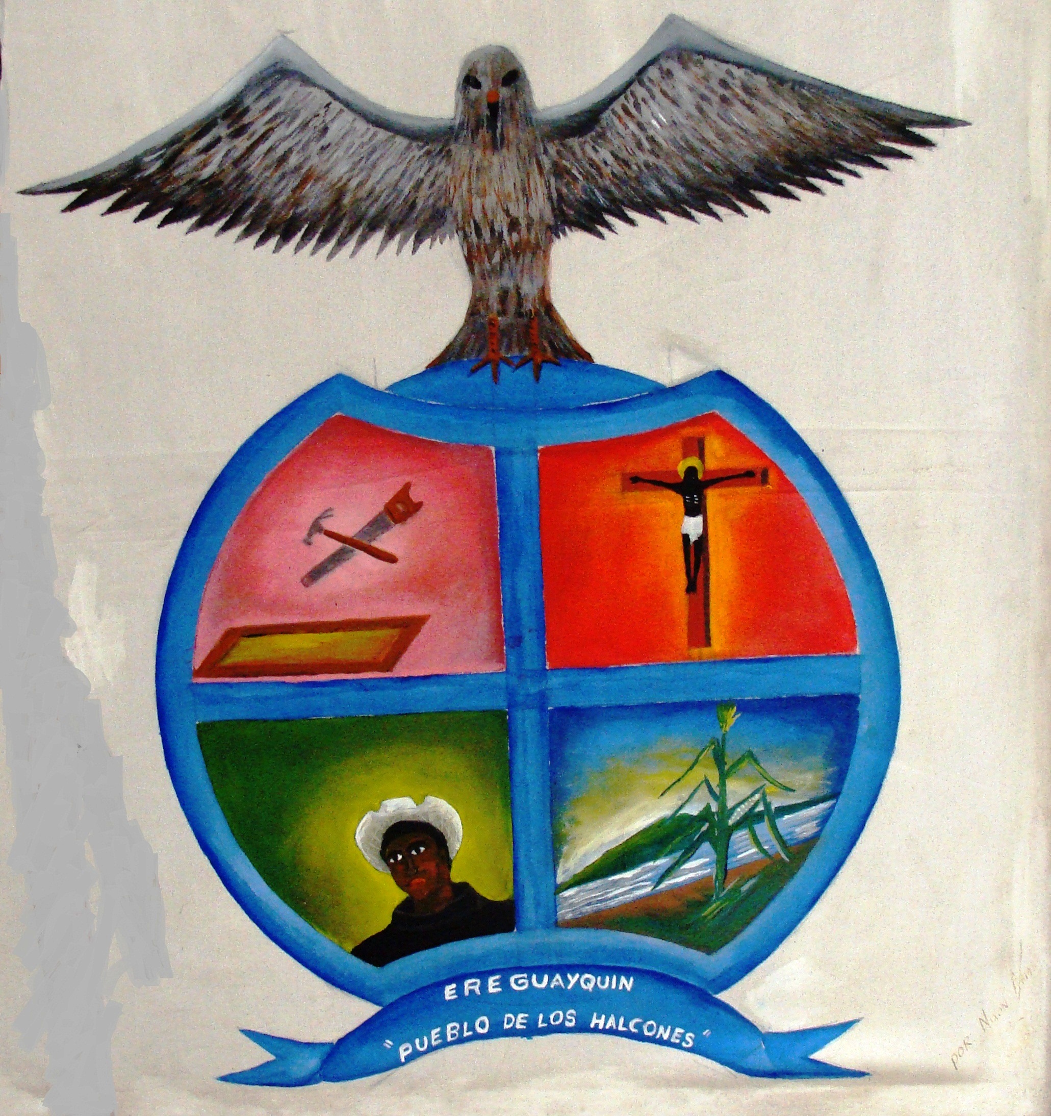 Ereguayquín. Escudo de Ereguayquín
. Fotografía José Heriberto Erquicia
