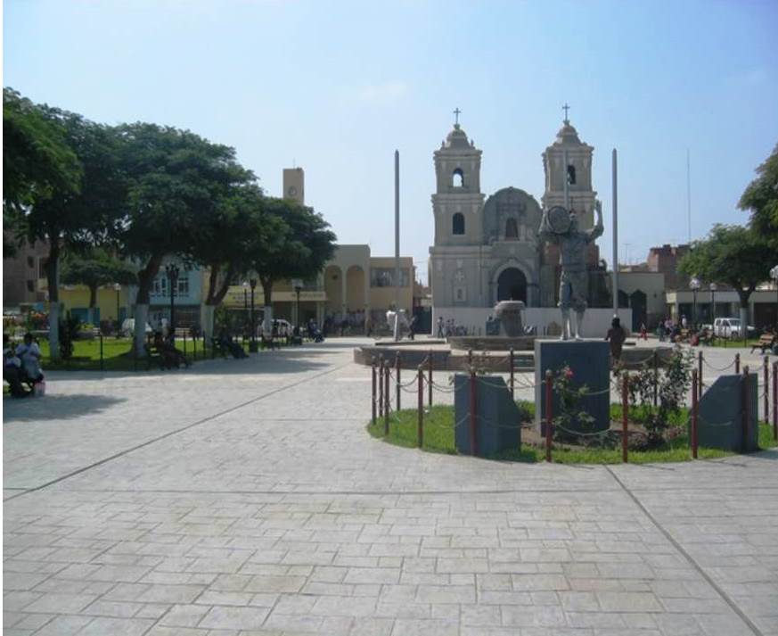 Distrito Imperial de Cañete. Plaza de armas. 