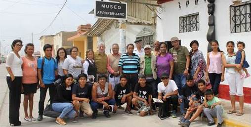 Afro-Peruvian Museum of Zaña. Representatives from the Ministry of Culture and local cultural promoters in front of the museum.. 