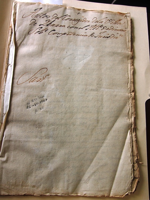 Lawsuit on the competence of the jurisdiction regarding a slave uprising in the hacienda of Puchimbuela in the Province of Imbabura (Manuscript). Heritage document in the National Archive of Ecuador, in the series called Proceedings, box 53, file 6, number of pages: 20. . Photo: National Archive of Ecuador