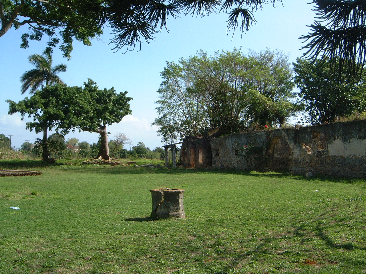 Ruinas del Ingenio Taoro ,  Patio interior de los barracones . Foto: Archivo Comisión Nacional de Monumentos