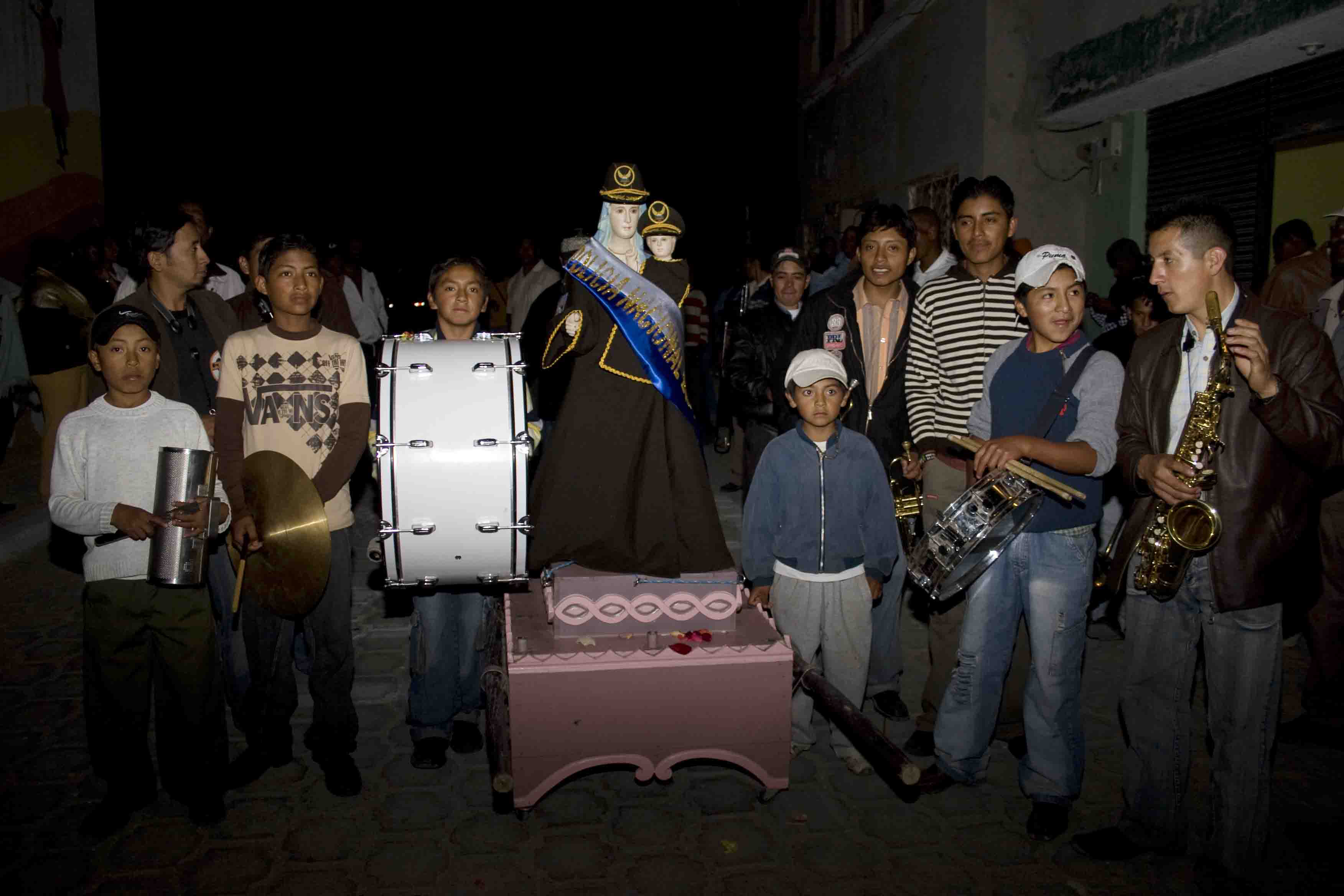 Celebration Virgen de las Nieves-Chota community. Religious festivity. 